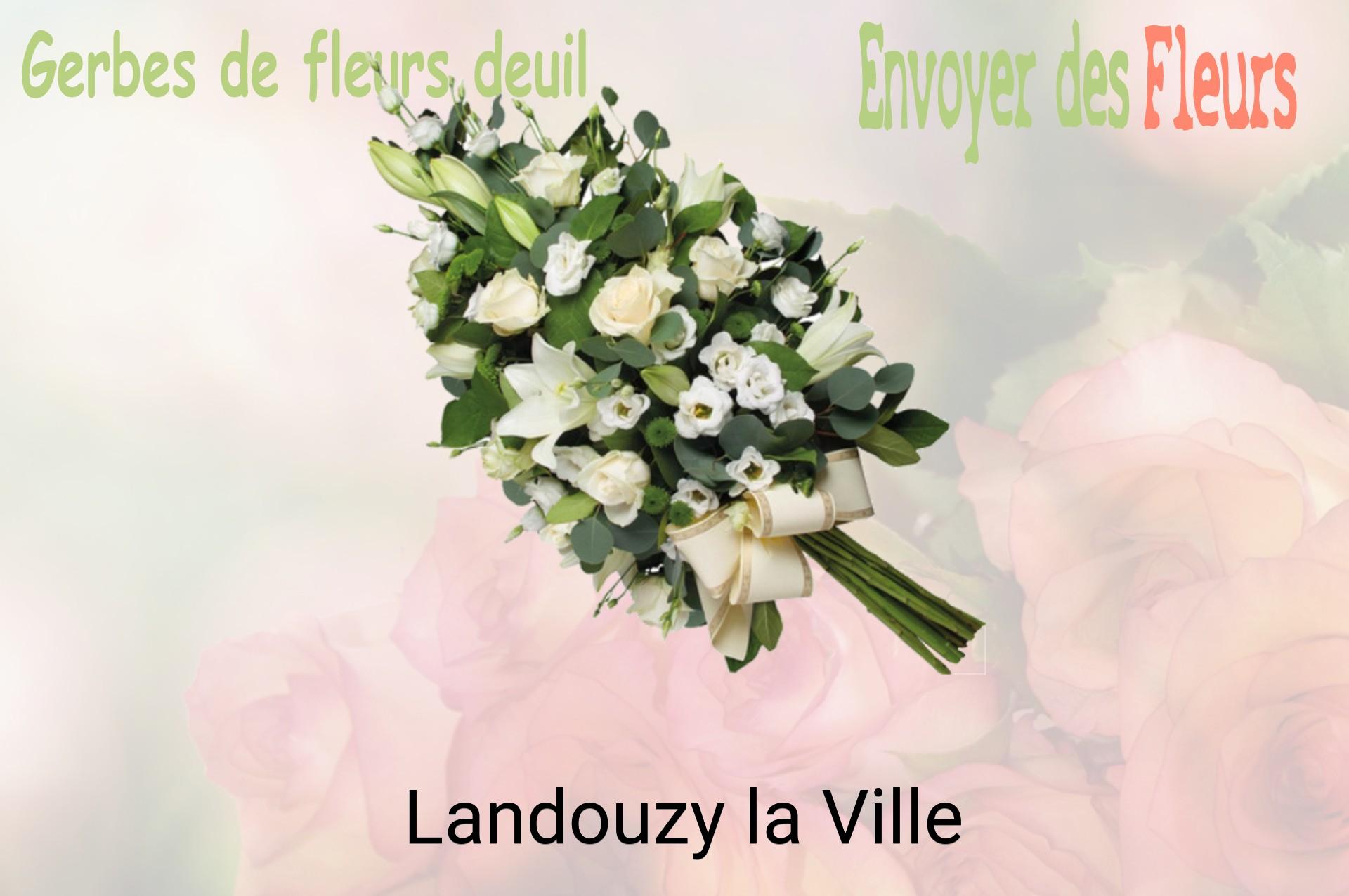 Gerbe de fleurs de deuil livrée à Landouzy-la-Ville